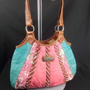 Blue & Pink Wallflower Purse